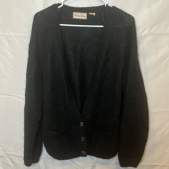 Penbrooke Lane Vintage Mohair Blend Black 3 button Cardigan Size Medium - Picture 3 of 12